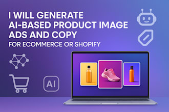 generate ai based product image ads ad copy for shopify or ecommerce store