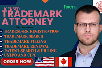 be US, canada licensed trademark registration attorney, office action, sou, noa