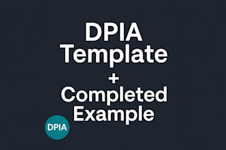provide a gdpr dpia template with a completed example