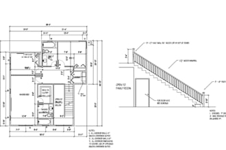 draft accurate 2d floor plans and architectural layouts in autocad
