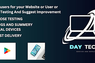 have 12 users for your website or user or app testing and suggest improve