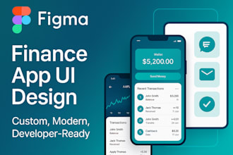 design fintech, banking, and wallet apps in figma, money transfer app