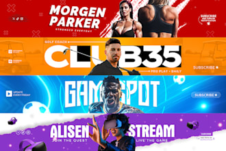 design outstanding youtube banner channel art