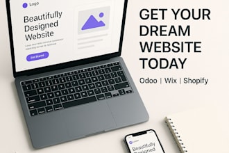 design a stunning and responsive website on odoo, wix, or any platform
