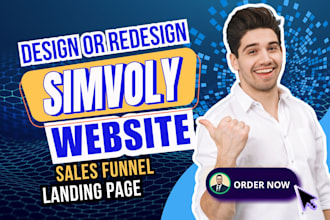 design a modern simvoly websites, funnels and landing page
