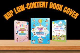 design coloring book for amazon KDP project, low content book, kdp book cover