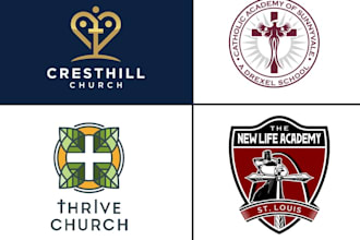 do modern ministry religious christian or church logo or graphics design