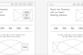 design responsive website wireframe or layout with figma or adobe xd