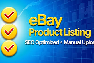 do professional ebay product listing with SEO optimization