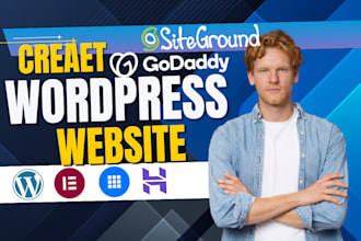 create wordpress website on hostinger, bluehost, godaddy, siteground