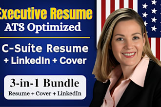 write executive resume for CEO, ecq, cfo and ses leaders with ats optimization