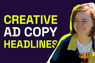 write ad copy headlines in a creative agency style