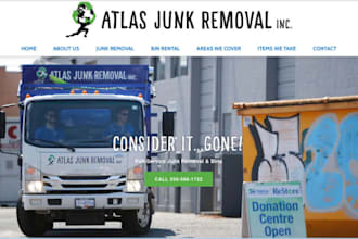 design junk removal website junk hauling dumpster, handyman website