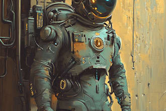 design sci fi character illustration or sci fi character