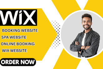 design wix booking website for salon spa fitness cleaning and service business