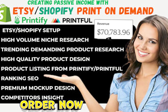 etsy shopify print on demand, shopify pod store, etsy pod, printify, printful