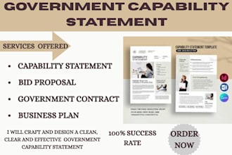 expertly and efficiently design a professional capability statement in 24hours