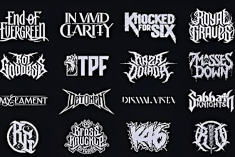 do modern dj, music, band, edm, typography, metal, band logo design