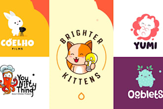 design cute mascot, cartoon character kawaii  logo  for your business