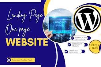 design a modern, responsive one page website or landing page