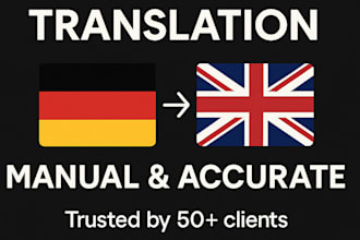 translate german to english manually and professionally