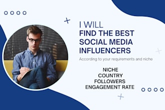 research targeted social media influencers for your niche all audience size