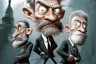 draw a political themed cartoon for you