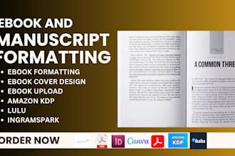 upload, fix book format kindle ebook paperback for amazon KDP, ingramspark, lulu