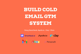 design your cold email GTM system using smartlead, lemlist, apollo, and clay