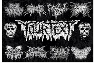 create an death, black metal, grindcore, hardcore band logo