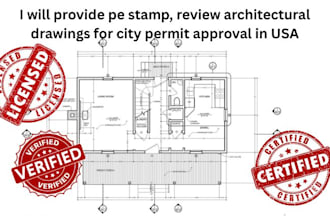 do structural engineer, california, ohio, indiana pe stamp for city permit