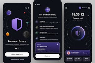 develop VPN app for android and ios, android vpn, app on vpn server, admin panel