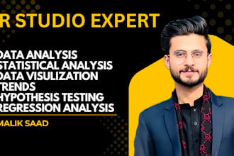 do regression analysis, hypothesis testing in r studio r, python
