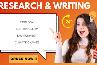 write on ecology, sustainability, environment, and climate change