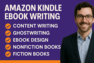 be your amazon kindle ebook writer, book editor, and KDP publishing expert