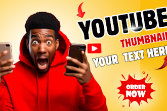 design attractive clickbait amazing youtube thumbnail in 3hr