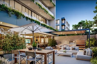 patio loggia remodeling, outdoor loggia kitchen, lanai rendering, terrace design