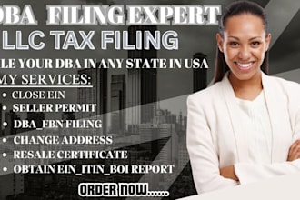dba filing resale certificate ein itin boi report fbn llc