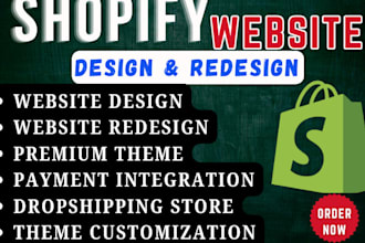 build shopify store shopify dropshipping store design shopify website redesign