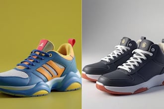 create 3d footwear and 3d shoes  shoes sneakers for games like second life