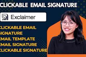 do exclaimer clickable email signature, html signature  custom design