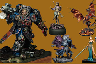 sculpt 3d print and paint warhammer 40k mini tabletop miniature mini painting