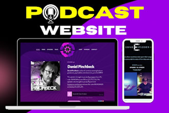 design a modern podcast website, music website, radio website, wordpress website