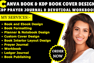 design canva book cover layout design prayer journal for amazon kdp workbook
