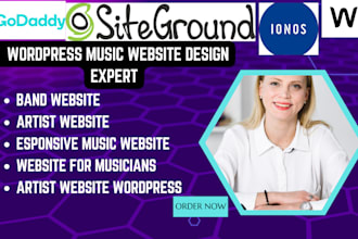 design music website band di artist website worpress on ionos sitegroung godaddy