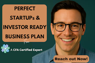 write business plan and pitch deck with financial model for startup funding