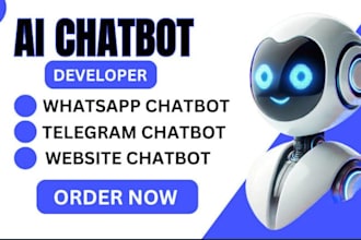 build website ai chatbot, integrate ai chatbot with whatsapp telegram ai chatbot
