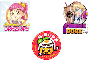 do modern cute kawaii cartoon mascot chibi logo for your business