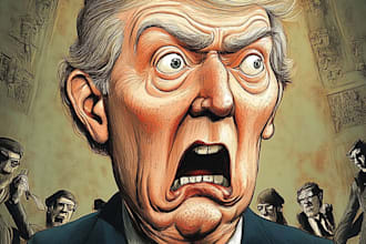 draw satire, editorial or political cartoons for you