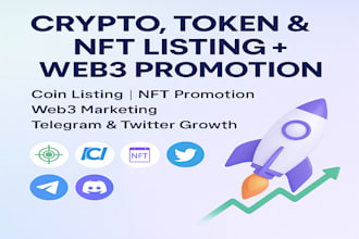 list and promote your crypto, token, or nft with web3 marketing